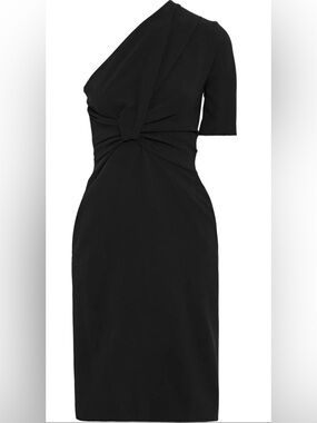 STELLA MCCARTNEY Maia One-Shoulder Twist-Front Stretch Crepe Cocktail Dress